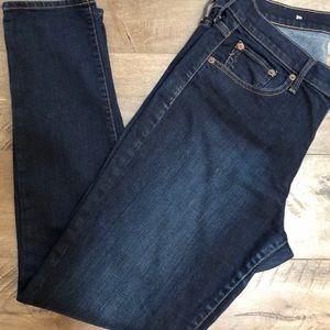 Gap Girlfriend Jeans 31 tall dark denim